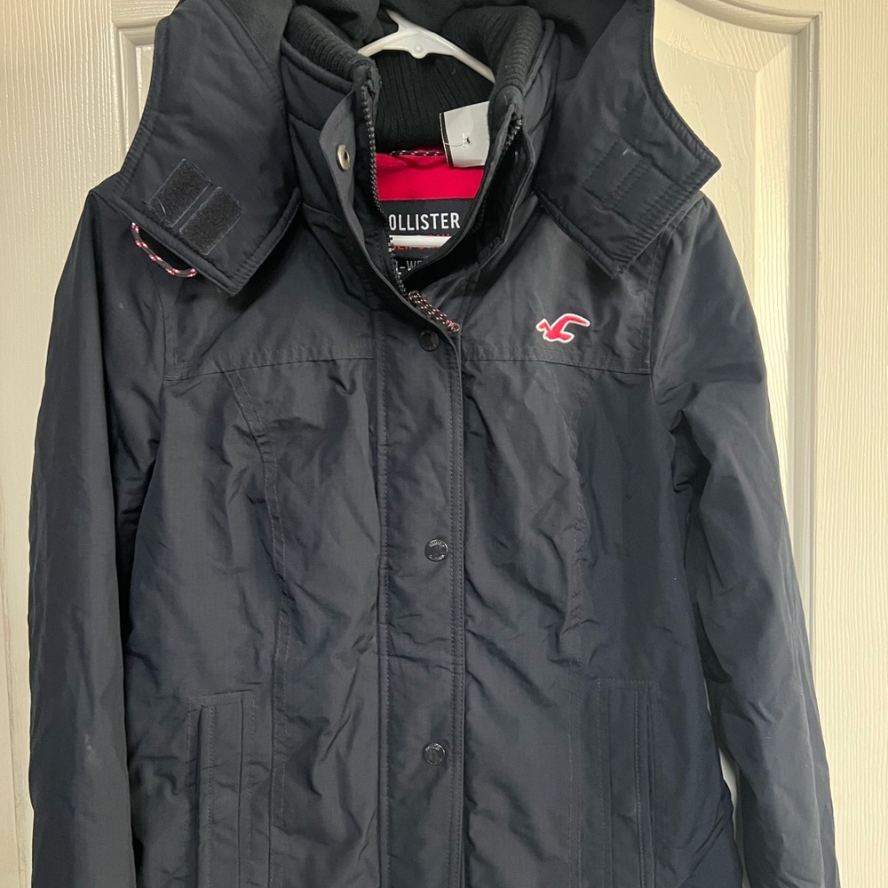 Hollister California All Weather Jacket- Dark Blue